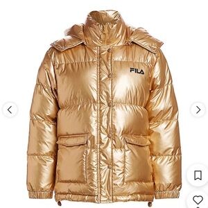 Fila Women's Puffer Coat Size XS-L Gold Brand New Original Price $185